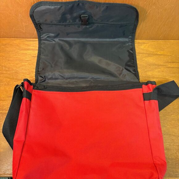 New York University NYU Red and Black Messenger Bag - Picture 4 of 7